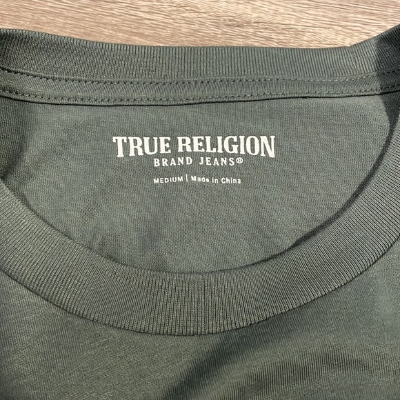 Mens true religion, nwt signature, Buddha, silver foil, canvas T-shirt med - Picture 5 of 5